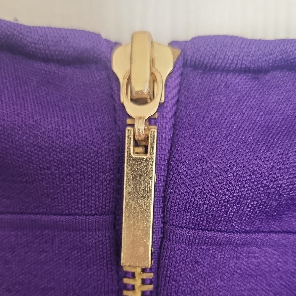 BodyCon Y2k Purple Form Fitting Cocktail Dress - Picture 4 of 9